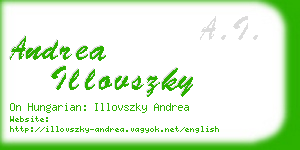 andrea illovszky business card